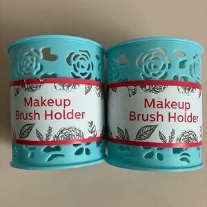 Blue Makeup Brush Holder Set